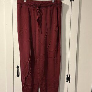Soma Weekend Ultra Soft Merlot Fleece Joggers Medium